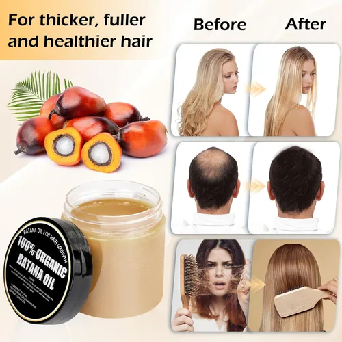 Vista 5 de Tratamiento capilar con aceite de batana crudo, nutre y revitaliza para un cabello suave y sin enredos, fácil aplicación para una hidratación