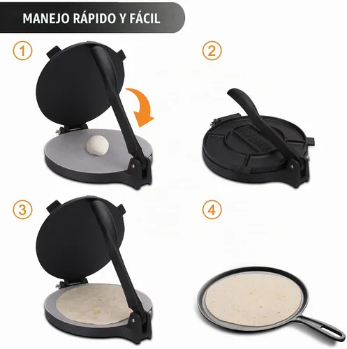 Vista 5 de Tortillada - Prensa de tortilla (8 pulgadas) con libro electrónico y papel