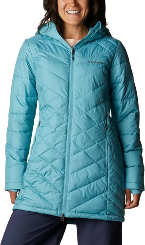 Vista 19 de Columbia Chaqueta larga con capucha Heavenly para mujer Verde (Stone Green)
