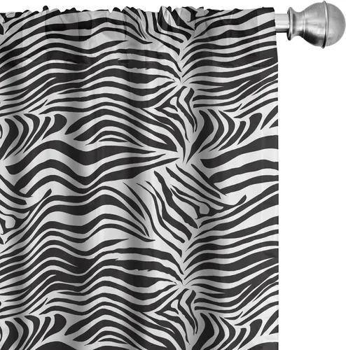 Vista 17 de Ambesonne - Paquete de cortinas de ventana de invierno de 2 unidades, cristales ornamentales de hielo con tiempo frío de enero abstracto, juego