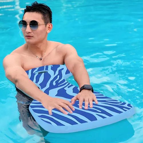 Vista 5 de VOS Phoenix - Flotadores de agua con estampado gráfico para adultos y niños (KOVO azul, paquete de 2) Resistente a los rayos UV y ultra flotante
