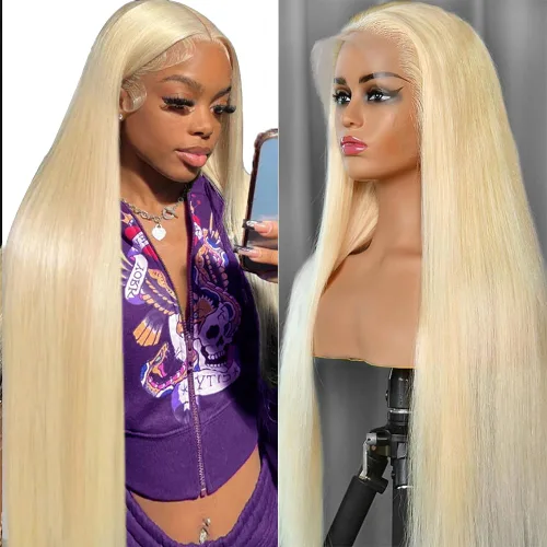 Vista 34 de Pelucas de cabello humano lacio para mujeres negras, encaje frontal de 13 x 4 pulgadas, previamente despuntada, sin pegamento, HD frontal, negro