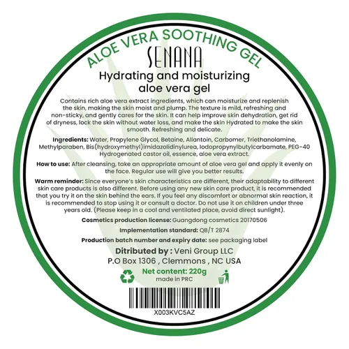 Vista 7 de Hidratante corporal y facial con infusión de aloe, crema hidratante natural con aloe vera, cuidado de la piel para piel seca, antiarrugas