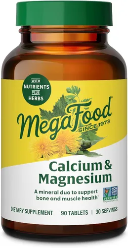Vista 9 de MegaFood Suplemento de calcio y magnesio - Apoya la salud ósea y la salud del corazón - Suplementos de magnesio y calcio para mujeres y hombres