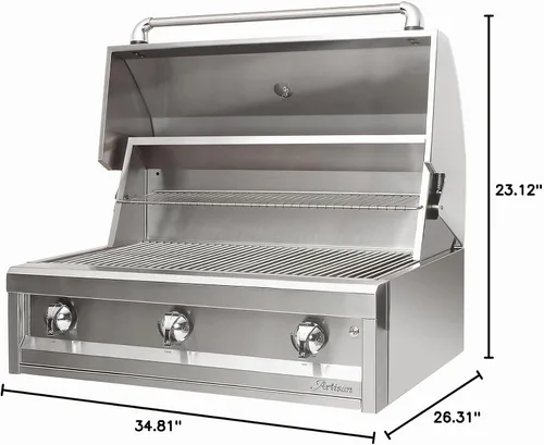 Vista 10 de Artisan American Eagle Series - Parrilla de gas integrada de 36 pulgadas, propano (AAEP-36-LP)