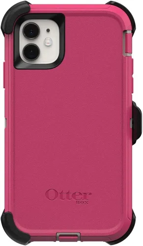 Vista 10 de OtterBox Defender Series - Funda para iPhone 11, color negro, resistente y duradera, con protección de puerto, incluye soporte para funda con clip