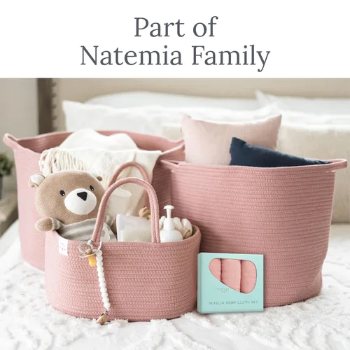 Vista 9 de Natemia Paños de muselina ultra suaves para eructos, grandes, súper absorbentes, para recién nacidos, lavables a máquina para babas y desordenes