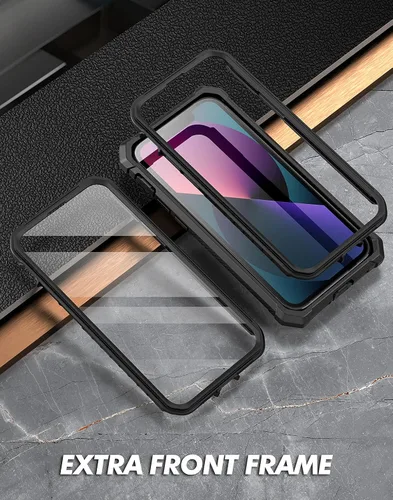 Vista 5 de Poetic Funda compatible con iPhone 13 Mini, funda de teléfono de la serie Spartan para iPhone 13 Mini de 5.4 pulgadas, cuerpo completo, resistente