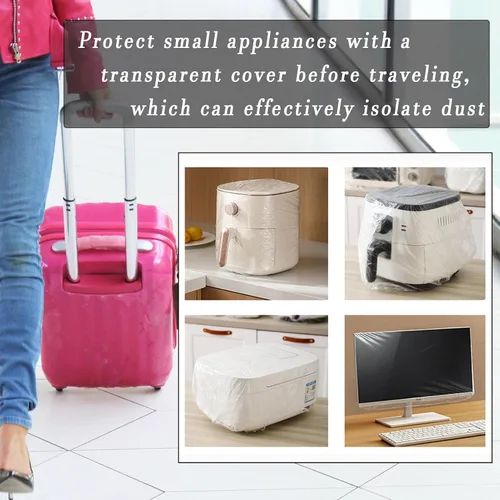 Vista 4 de STAYWILD 30 piezas de cubiertas protectoras para polvo de pequeños electrodomésticos de cocina, cubiertas desechables de plástico engrosadas