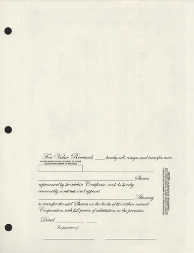 Vista 4 de Exhibitindexes Certificado de acciones corporativas: fabricado en los Estados Unidos