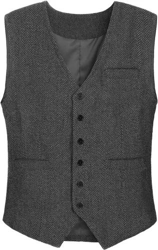 Vista 3 de Chaleco de disfraz de los años 20 para hombre, sombrero y accesorios para reloj de bolsillo, juego de accesorios para fiesta de adultos