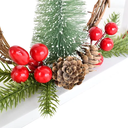 Vista 6 de Linfevisi Letrero de madera de Navidad con texto en inglés «Joy Christmas», letrero de madera con texto en inglés «Joy Block» para decoración