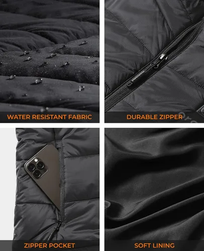 Vista 4 de ORORO - Chaleco térmico ligero con batería, para hombre