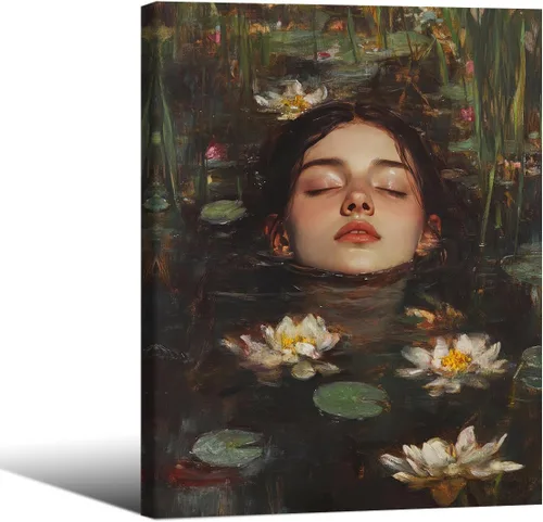 Vista 35 de Haitunone Arte de pared de mujer india paquistaní tradicional, póster de pintura floral feminista estilo mogol, impresiones en lienzo para sala