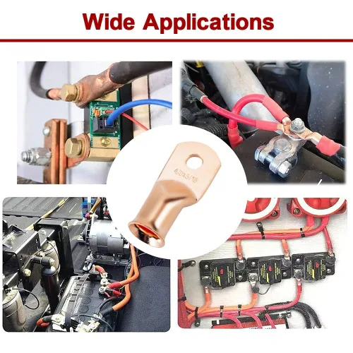 Vista 5 de Kit de arandelas anticorrosión 4/0 AWG de 5/16 pulgadas (10 piezas) y terminal de batería (10 piezas), conectores de calibre 0000, terminales