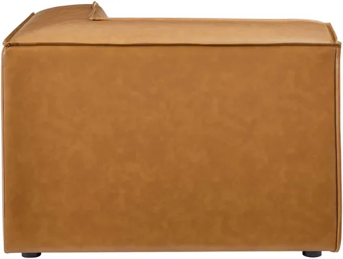 Vista 5 de Modway Restore - Sofá seccional de cuero vegano en color marrón