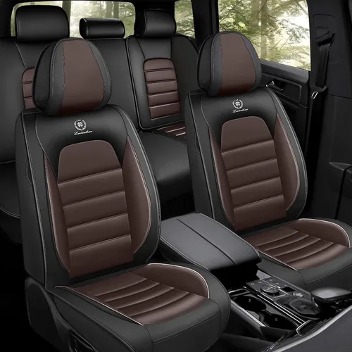 Vista 13 de Funda de asiento para Nissan Murano 2003-2026, protector de asiento de cuero impermeable compatible con bolsa de aire (par delantero, negro clásico)