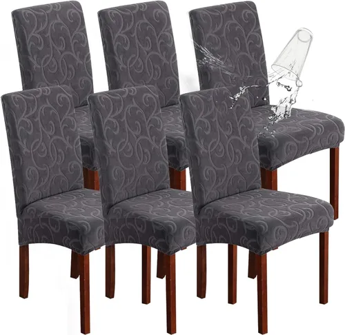 Vista 10 de Genina Fundas impermeables para sillas Parsons de comedor, fundas elásticas para sillas Parsons para comedor, cocina, funda protectora para silla