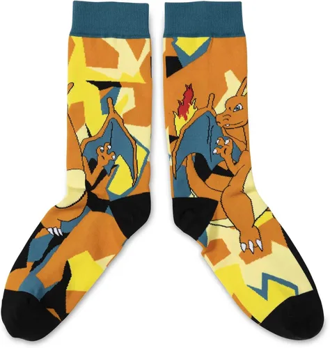 Vista 3 de Pokémon Center Charizard Crew Calcetines (talla única), Multicolor, talla única