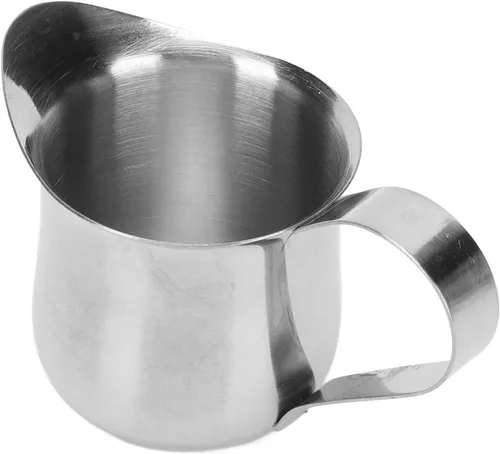 Vista 9 de Jarra de espuma de leche, taza ergonómica para espumar leche de acero inoxidable 304, jarra de vapor de leche para café, accesorios para máquina
