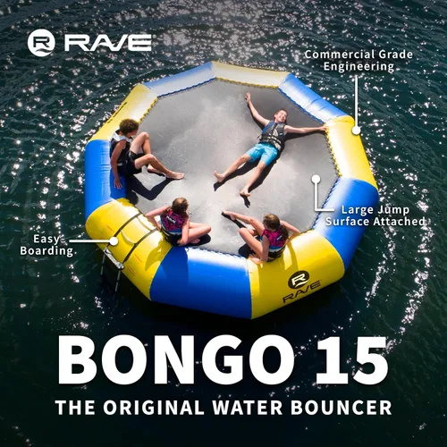 Vista 4 de RAVE Bongo 15 foot la edición de Northwood Bounce Plataforma 2015 Azul