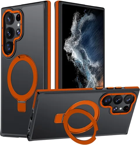 Vista 72 de Funda para Samsung Galaxy S24 Plus, soporte de anillo magnético ajustable [compatible con Magsafe], [protección a prueba de golpes de grado militar]