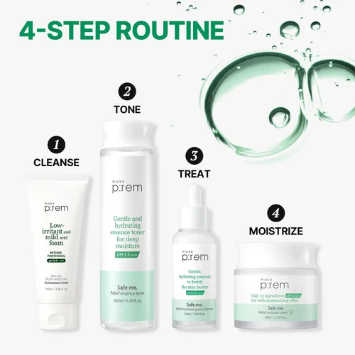 Vista 8 de Make P:REM Safe Me. Tónico Relief Essence, tónico facial hidratante rápido y profundo, todo tipo de piel, hidratante las 24 horas, EVE vegano
