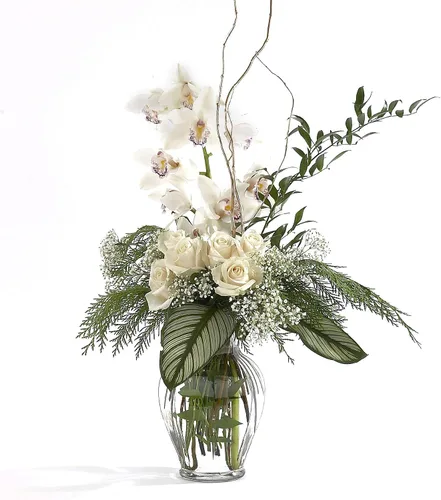 Vista 7 de Floral Supply Online Florero de Jardín de Primavera de 10 5/8" y Folleto Guía de Flores - Florero Decorativo de Vidrio para Arreglos Florales