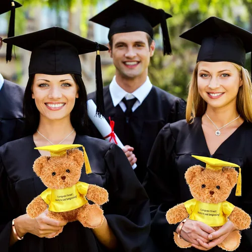 Vista 4 de El juego de regalo de graduación 2023 incluye pulseras de aliento de oso de graduación 2023, brazalete de graduación inspirador y collar