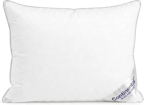 Vista 10 de Continental Bedding Almohada de plumón en capas, funda de algodón 100% resistente al plumón de 400 hilos, colección de hotel premium, comodidad