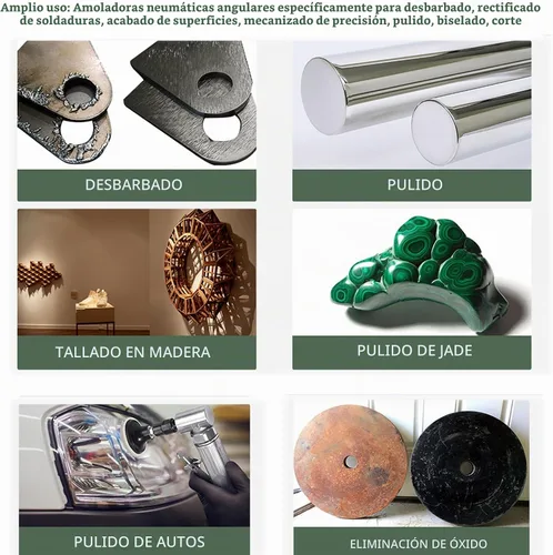 Vista 5 de EYPINS Air Die Grinder 1/4 pulgadas, Pro 90° ángulo neumático amoladora Plateado