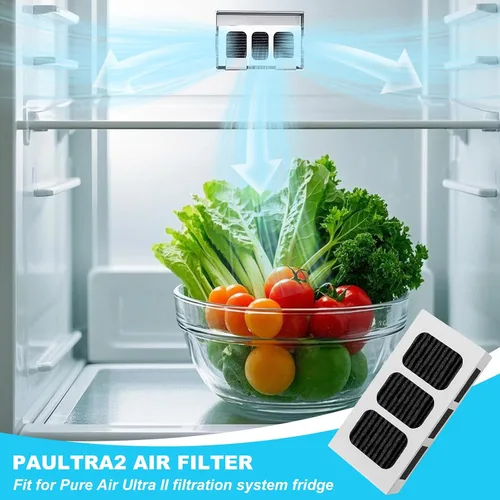 Vista 5 de Paultra2 Filtro de aire para refrigerador, repuesto del filtro de aire para refrigerador compatible con Frigidaire Pureair Ultra 2, Pure Air Ultra