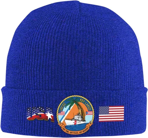 Vista 12 de Uscgc-Key-Largo Beanie Cap Skull Caps Striped Knitted Pullover Hat Winter Warm Hat