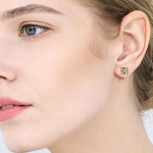 Vista 4 de Atheniz Lymphvity - Aretes de acupuntura de germanio para mujer, aretes de acupresión sin perforación