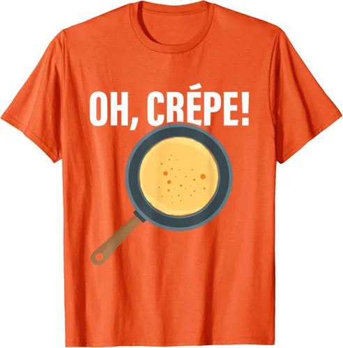 Vista 26 de Divertido juego de palabras "Oh, Crepe!" para crepes y pasteleros, Negro