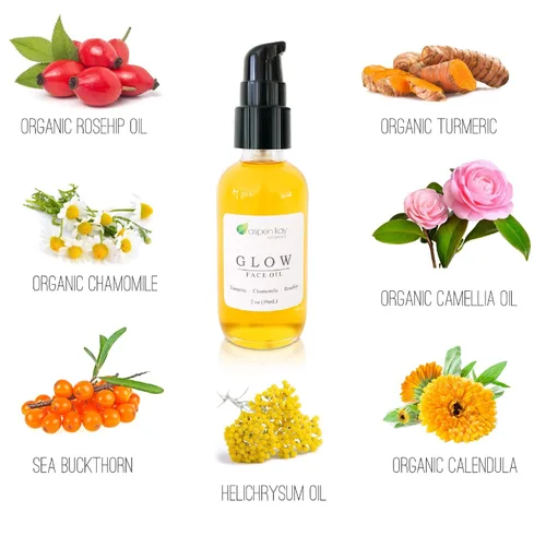 Vista 3 de Aspen Kay Naturals El par perfecto: hidratante natural para rostro y cuerpo para pieles sensibles. (4 onzas) y aceite facial de cúrcuma y rosa