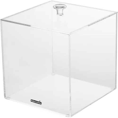 Vista 9 de Restaurantware Clear Tek - Caja de dulces de 3.9 x 3.9 x 3.9 pulgadas, 1 vitrina cuadrada, con tapa desmontable, almacena joyas de dulces o chicle