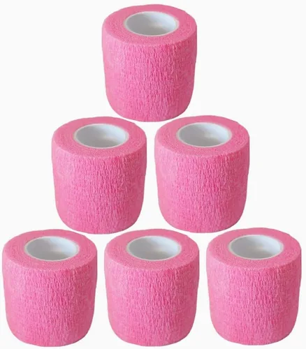 Vista 29 de Baisunt Paquete de 6 vendajes cohesivos de 1 pulgada, cinta autoadhesiva autoadhesiva autoadhesiva transpirable para muñeca, tobillo, deportes, Negro