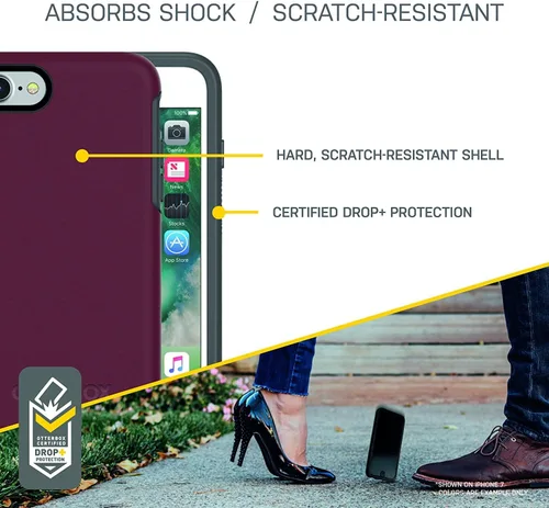 Vista 4 de OtterBox Symmetry Series - Funda para iPhone SE 3ª generación (2022), iPhone SE 2ª (2020), iPhone 8, iPhone 7 (no Plus), embalaje no minorista, Negro