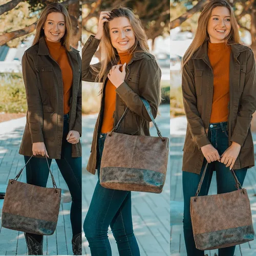 Vista 4 de Wrangler Hobo - Bolsos de cuero vegano con asa superior para mujer