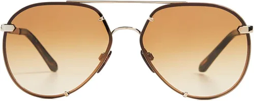 Vista 3 de Burberry Gafas de sol Pilot para hombre, oro claroamarillo, talla única, Dorado claro
