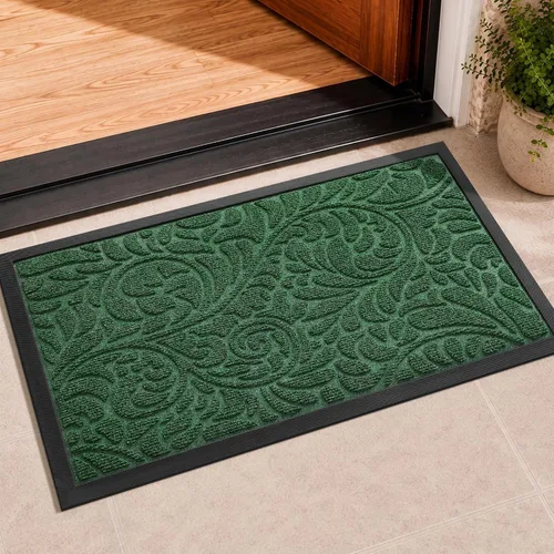 Vista 33 de Yimobra Tapete para puerta de entrada exterior, 29.5 x 17 pulgadas, impermeable, resistente, para puerta delantera, tapete antideslizante resistente