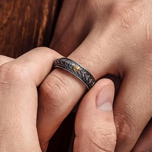 Vista 219 de Anillo de plata de ley 925, minimalista, ajustable, hecho a mano, para mujeres y niñas