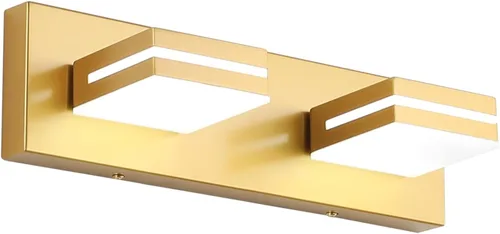 Vista 71 de SineRise - Moderna lámpara LED para tocador de baño (2 luces, 39.4 cm, regulable), iluminación de pared de baño moderna de acrílico cepillado sobre