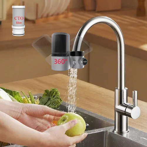 Vista 14 de Vortopt Filtro de grifo, certificado NSF, sistema de purificación de agua de alta eficiencia de 400 galones, eliminación rápida del 99% de cloro