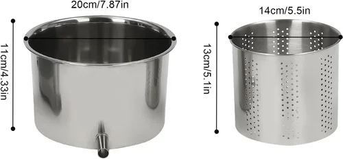 Vista 3 de Prensa manual de vino de frutas de acero inoxidable, máquina manual de jugo de 3 litros/0.8 galones, tintura de sidra, manzana, uva, verduras, miel