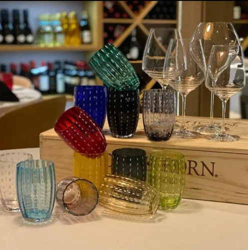 Vista 3 de Zafferano Perle - Vaso de cristal ámbar de 11 oz (juego de 2)
