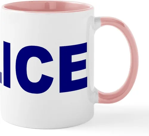 Vista 44 de CafePress Taza de café de cerámica de 11 oz (11.0 fl oz) de Police Mom