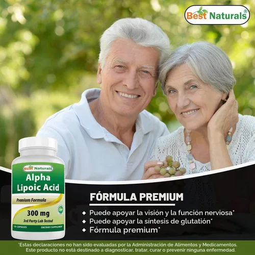 Vista 4 de Best Naturals Ácido alfa lipoico 300 mg y berberina Plus 1000 mg