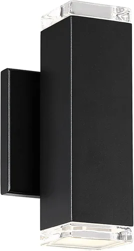 Vista 6 de WAC Lighting dweLED, bloque 1 luz LED interior y exterior luz de pared 3000K en negro